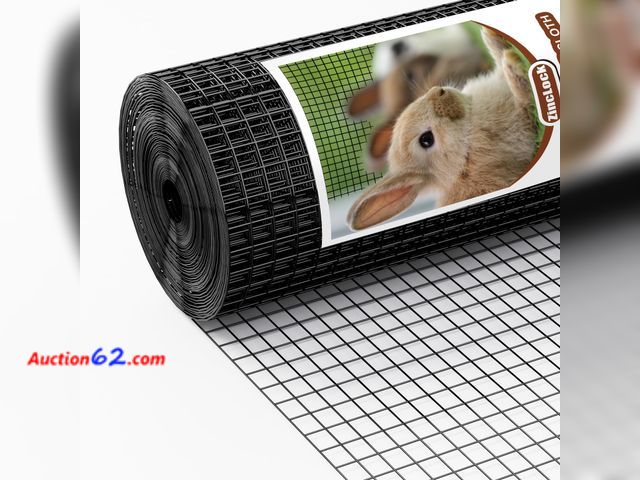 Lot 44-792 - $85.39 Retail price - Zinclock Black Hardware Cloth 1 inch 48 x 100 ft Mesh 17 Gauge Vinyl PVC Coated Welded for Gopher Wire, Rodent Mesh Pr...