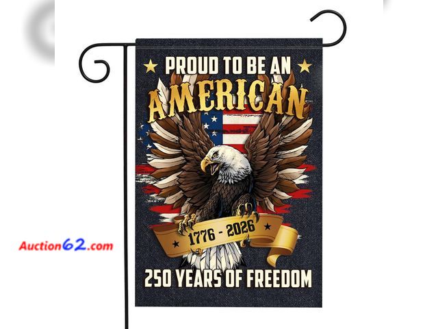 Lot 44-1534e - Unique America Garden Flag - Independence Memorial Day Decorations, 250 Years Anniversary USA Patriotic Flags with Eagle Design, 1776-2026 G...