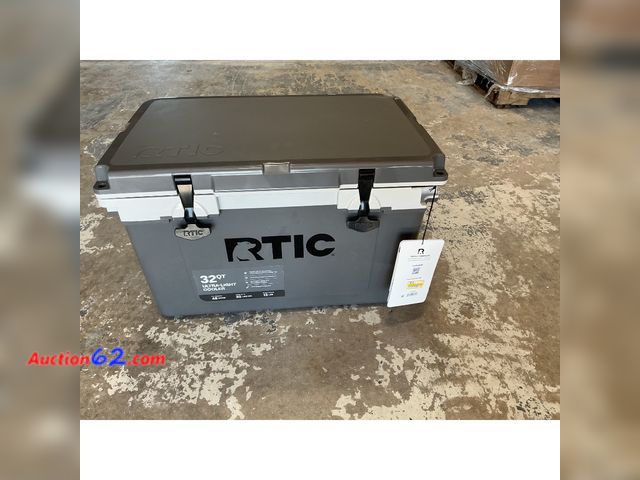 Lot 44-1514 - $159 Retail price - RTIC 32 QT Ultra-Light Hard-Sided Ice Chest Cooler  Fits 48 Cans  Dark Grey &amp; Cool Grey E-Commerce Return, A basic i...