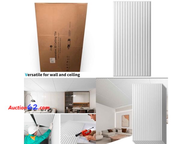 Lot 44-189m - Dainx Decorative 3D Ceiling Tiles White See All Photo's Appears New, A basic inspection has been given to this item. Sold AS-IS.