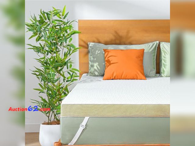 Lot 44-7484g - Twin size memory foam mattress topper 3 inch cooling gel infused mattress topper with soft cover  Appears New, A basic inspection has been g...