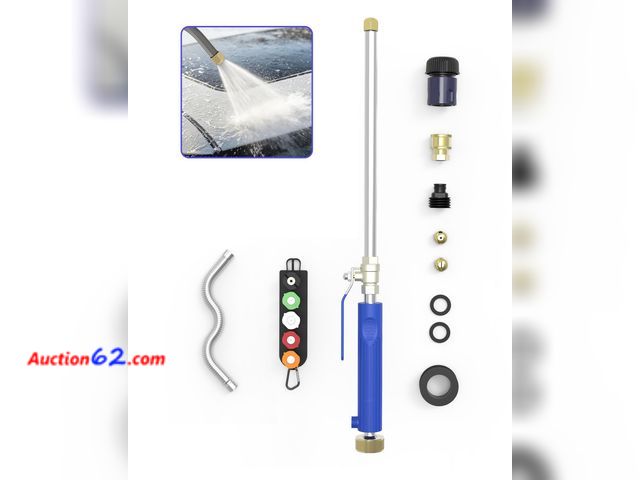 Lot 44-899e - Upgraded High Pressure Hose Nozzle, Jet Nozzle Power Washer for Garden Hose with 360° Rotating Extension Wand, Jet Water Hose Nozzle for Car...