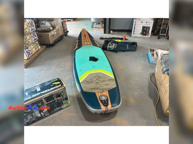 Lot 44-4g - Retail value- $400- BODY GLOVE 2024 Performer 11' Inflatable Paddle Board - Deep Sea/Isle Green- holing air E-Commerce Return, A basic inspe...