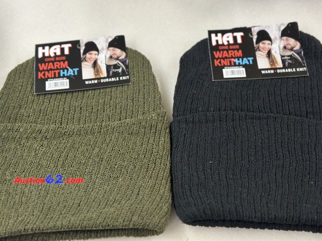 Lot 44-7573t - Lot of 2 knit sock hats with tags uni sex 1 size. NEW. See All Photo's Not Tested Never opened, Factory Sealed