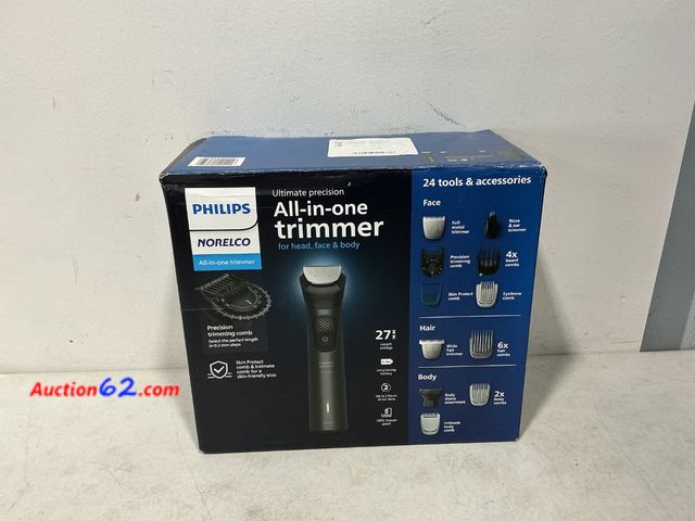 Lot 44-837 - Philips Norelco All-in-One Trimmer 24 Tools &amp; Accessories See All Photo's E-Commerce Return, A basic inspection has been given to this i...