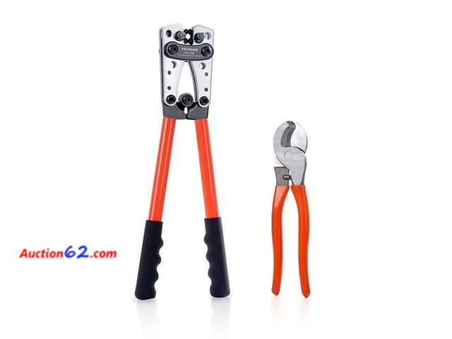 Lot 44-1883i - Crimping Wire Pliers Cable Lug Terminal Hand Electrician Tools HX-50B 6-50 mm Appears New, A basic inspection has been given to this item. S...