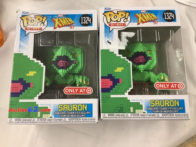 Lot 44-7538p - Lot of 2 Sauron x-men 8-bit Funko pops. Target exclusive. NEW. See All Photo's Not Tested Appears New with box damage Never opened, Factory ...