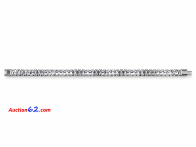 Lot 44-6003n - Women’s silver colored iced bracelet approximately 7in. No markings. Appears New, A basic inspection has been given to this item. Sold AS-IS...