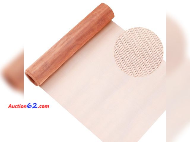 Lot 44-143m - Therwen 48 Inch X 10 ft Copper Mesh Screen 99.9% Pure Copper 40 Mesh Roll See All Photo's Appears New, A basic inspection has been given to ...