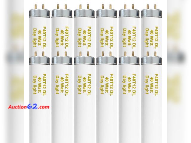 Lot 44-169 - $89.99 Retail price - Konideke 48 Inch F40T12/DL 40W 6500K Daylight Fluorescent Light Bulbs, 4ft T12 Linear Tube Lights F40T12/865, 2650 Lum...