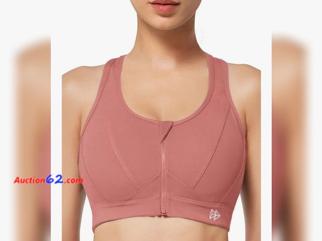 Lot 44-6892p - Size XL Yvette Zip Front Sports Bra - High Impact Sports Bras for Women Appears New, A basic inspection has been given to this item. Sold AS...
