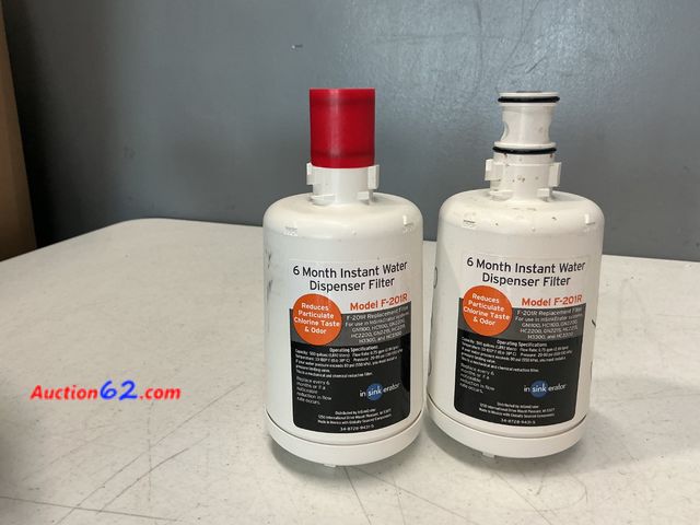 Lot 44-2720f - 2 x InSinkErator Water Dispenser Filter Model F-201R Appears New, A basic inspection has been given to this item. Sold AS-IS. Not Tested See...