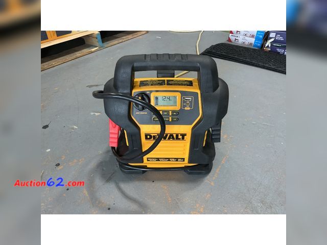 Lot 44-9i - $120 Retail price - DeWalt Portable Jump Starter, Digital Inflator DXAEJ14, 1600 Peak Amp, 120 PSI Inflator, USB Ports See All Photo's E-Com...