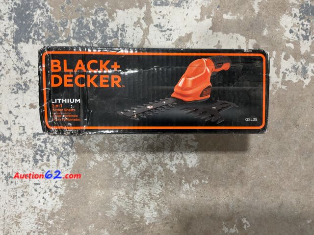 Lot 44-1596t - Black+Decker Lithium 2-in-1 Garden Shears GSL35 See All Photo's Not Tested