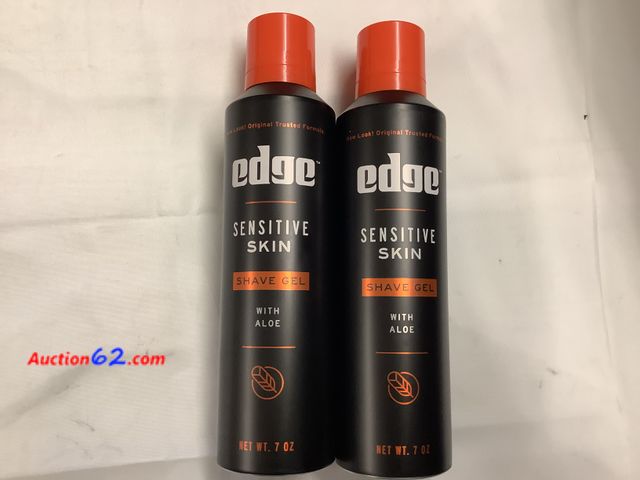 Lot 44-6096w - 2 Cans of Edge Sensitive Skin Shaving Cream, 7oz Cans. New. See All Photo's Not Tested Never opened, Factory Sealed