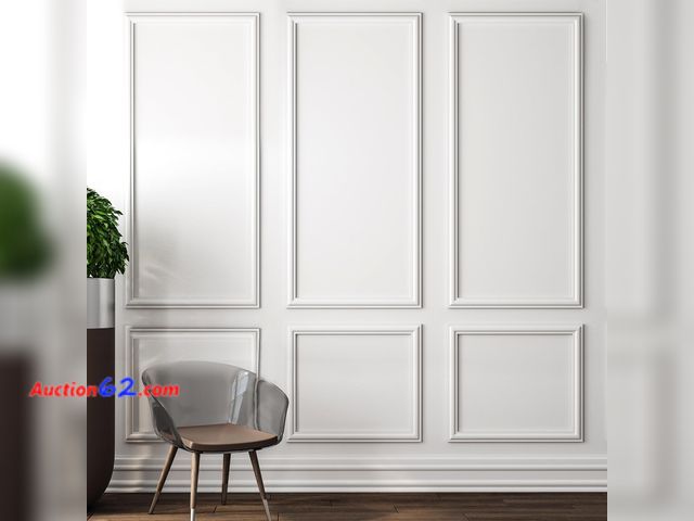 Lot 44-1991 - Pangda 3 Set Peel and Stick Wall Molding Kit, 3D Premade Accent Molding Wainscoting Panel for Interior Wall Moulding Decor, Ready to Assembl...