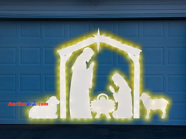 Lot 44-6764p - VABAMNA Lighted Christmas Nativity Decorations Outdoor, Large Nativity Scene Silhouettes Set Appears New, A basic inspection has been given ...