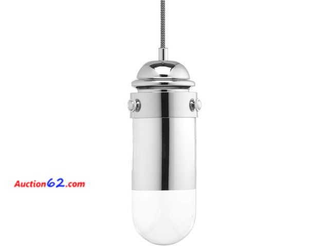 Lot 44-1690m - $180 Retail price - Progress Lighting P5344-1530K9 Beaker One-Light LED Mini-Pendant, Polished Chrome See All Photo's Not Tested Appears New...