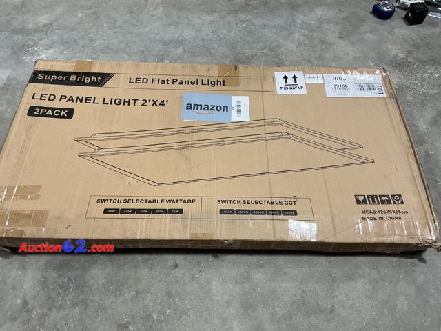 Lot 44-410 - $109.99 Retail price - CLLIGHTING 2x4 LED Flat Panel Light 2 Pack, Drop Ceiling Light for Office, Dimmable LED Ceiling Light, Selectable 30W...