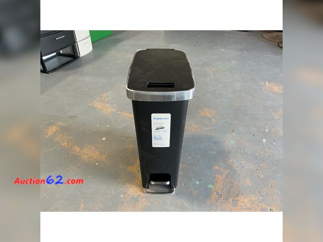 Lot 44-792i - 45L Slim Resin Step Trash Can with Stainless Band - Brightroom™ See All Photo's Not Tested E-Commerce Return, A basic inspection has been gi...