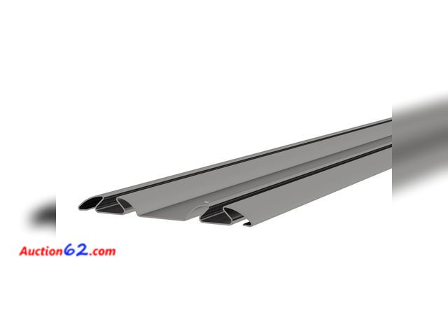 Lot 44-4057a - Bypass Mirror Closet Door Bottom Track, 48" Length, 2-11/16" Width, Gray Metal, Roll Formed Steel Sliding Door Guide Rail, Fit Convex Roller...