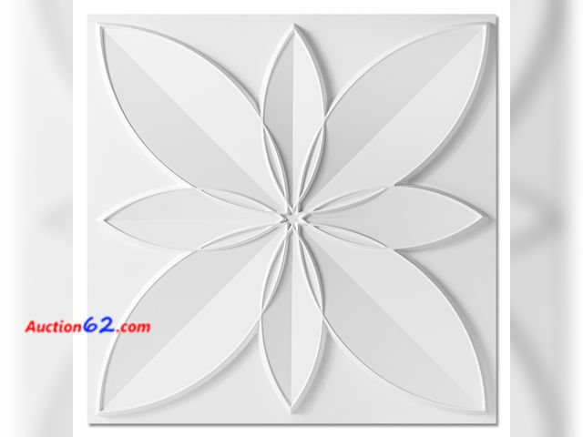 Lot 44-153 - WOWSTAR 12-Pack 24"x24" Drop Ceiling Tiles, Waterproof Glue Up Ceiling Decor, White See All Photo's Appears New, A basic inspection has been...