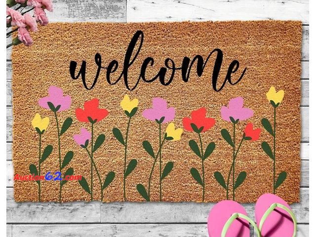Lot 44-6725p - Wildflower Spring Doormat 16"W x 24"L Multicolor Floral Rustic Coir Doormat Appears New, A basic inspection has been given to this item. Sol...