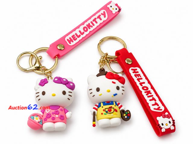 Lot 44-6086m - Set of 2 different hello kitty key chains. Appears New, A basic inspection has been given to this item. Sold AS-IS. See All Photo's Not Test...