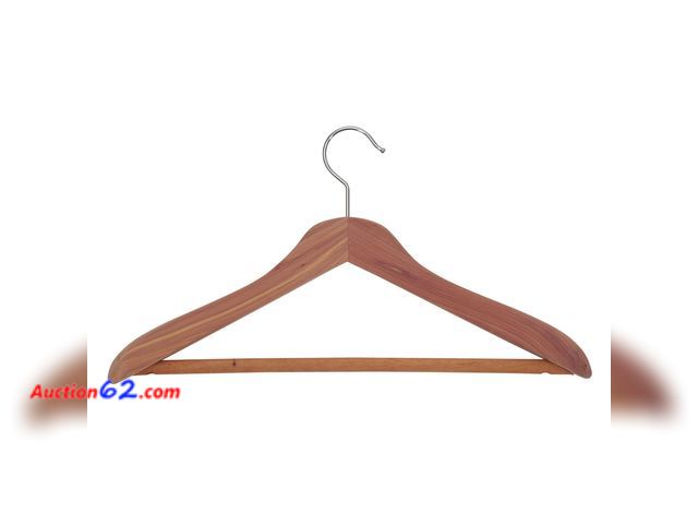Lot 44-811 - Household Essentials CedarFresh Deluxe Cedar Coat Hanger with Fixed Bar, Red,natural See All Photo's Not Tested Appears New, A basic inspect...