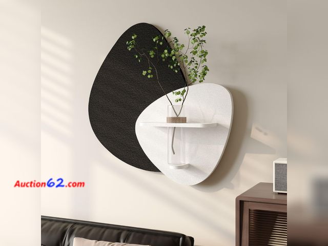 Lot 44-859 - $99.99 Retail price - 3D Textured Black and White Abstract Wall Art Decor with Vase, Modern Paintings Artwork for Walls-Minimalist Wall Deco...