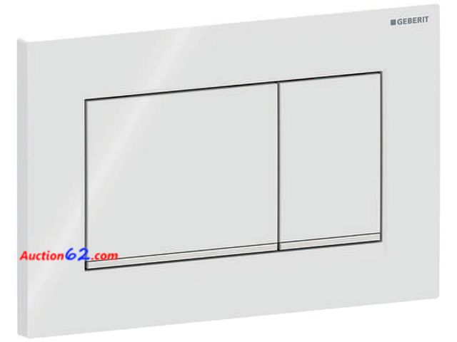 Lot 44-2748f - $96.37 Retail price - Geberit G115883KJ1 Sigma 30 Dual Flush 1.6/0.8 GPF Actuator Plate White/Polished Chrome Appears New, A basic inspectio...