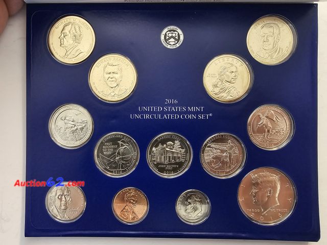 Lot 44-8508k - 2016 PHILADELPHIA MINT SET - 13 COINS TOTAL! ONE OF THE LARGEST MINT SETS EVER MADE. INCLUDES RICHARD M. NIXON, GERALD R. FORD, RONALD REAGA...