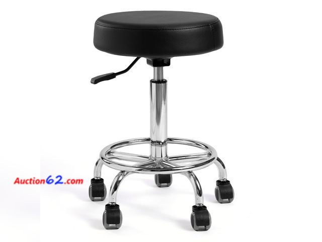Lot 44-1709e - Ailyful Adjustable Rolling Stool with Wheels &amp; Footrest, 485lb Capacity Drafting Stool Chair, Swivel Salon Spa Tattoo Medical Office Cha...