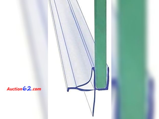 Lot 44-2783 - Frameless Shower Door Bottom Seal Shower Sweep with Drip Rail for 1/4" Glass,36" Long, Vinyl, Clear Appears New, A basic inspection has been...