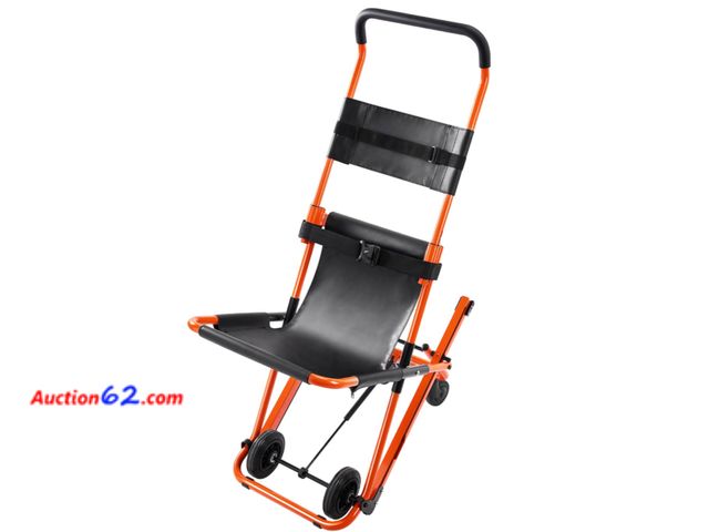Lot 44-213b - Retail value of $299- VEVOR Manual Stair Chair, 350 lbs Load Capacity, Foldable Emergency Stair Wheelchair with 4 Wheels, Portable Transport...
