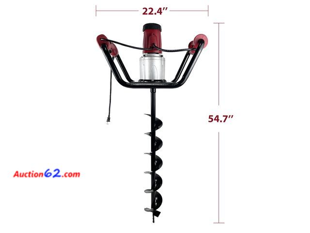 Lot 44-400w - $179.99 Retail price - JACKCHEN 1500W Electric Post-Hole Digger with 6-Inch Auger Bit, Earth Auger Drill, Auger Bit Earth Auger, Ideal for P...