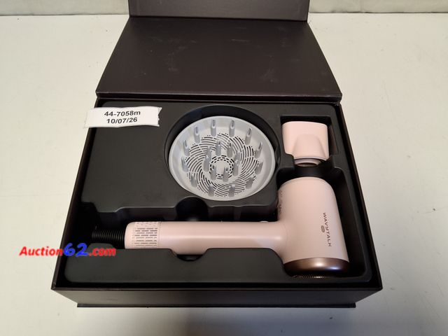 Lot 44-7058m - Wavytalk turblow pro, fast drying hair dryer with 2 attachments, pink E-Commerce Return, A basic inspection has been given to this item. Sol...