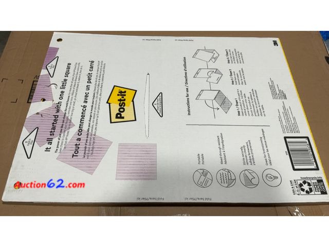 Lot 44-154a - Post-it Meeting Chart, 20 x 23 Inches, 20 Sheets Per Pad, 1 Pad, Portable, White, Primary Ruled Lines, Premium Self Stick Flip Chart Paper, ...