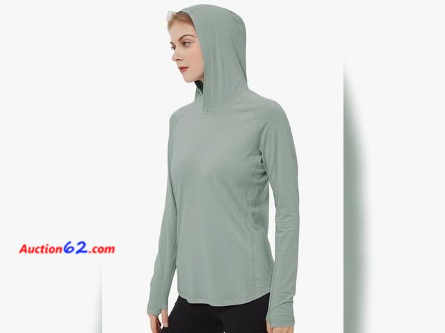 Lot 44-6550q - Size Large netdraw Women's Ultra-Soft Bamboo Viscose Hoodie UPF 50+ Sun Protection Long Sleeve Appears New, A basic inspection has been give...
