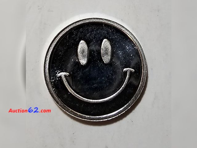 Lot 44-8352i - 1 GRAM .999 FINE PURE SILVER PROOF SMILEY FACE ROUND! - NT