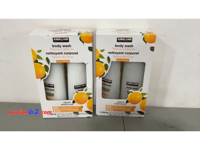 Lot 44-1725j - Kirkland Signature Body Wash Citrus 2-Pack Not Tested See All Photo's E-Commerce Return, A basic inspection has been given to this item. Sol...