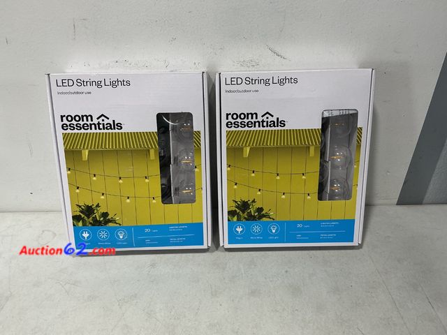 Lot 44-688m - Room Essentials LED String Lights - Indoor/Outdoor Use Not Tested See All Photo's E-Commerce Return, A basic inspection has been given to th...