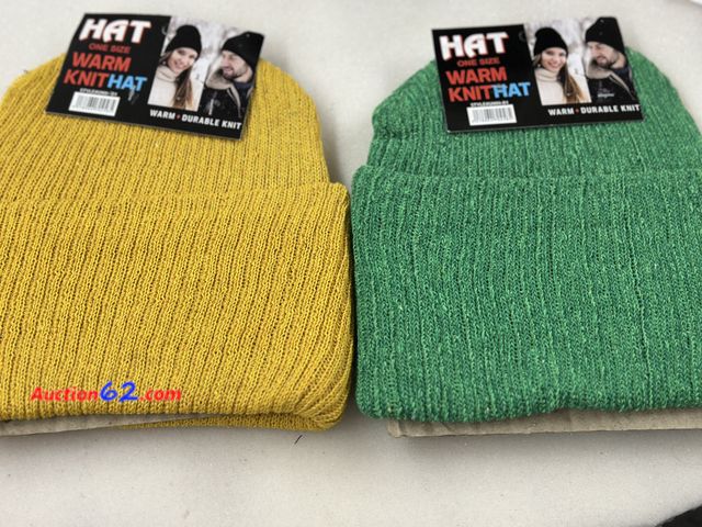 Lot 44-7553t - Lot of 2 knit sock hats with tags uni sex 1 size. NEW. See All Photo's Not Tested Never opened, Factory Sealed