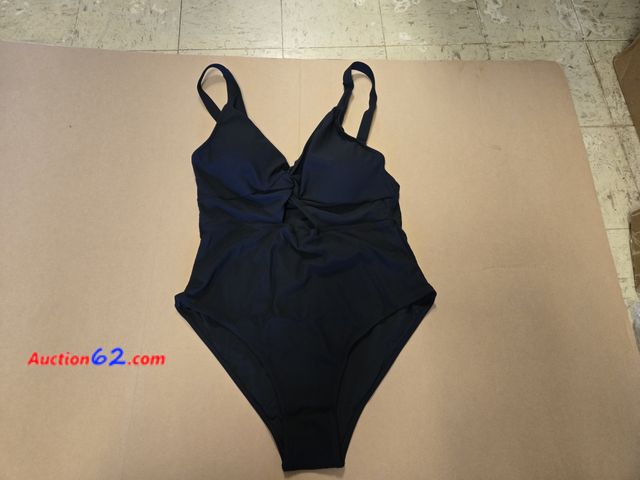Lot 44-6875g - Size US 20 BERLOOK Women's Adjustment Bathing Suit Sexy Twist Cutout Plus Size One-Piece Swimsuit Black Appears New, A basic inspection has ...
