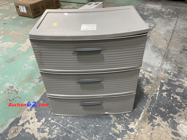 Lot 44-1662w - Brightroom 3-Drawer Tower, Wide, Gray See All Photo's Not Tested E-Commerce Return, A basic inspection has been given to this item. Sold AS-...
