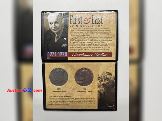 Lot 44-8329o - FIRST AND LAST COIN COLLECTION WITH 1971 AND 1978 EISENHOWER DOLLARS.-NT