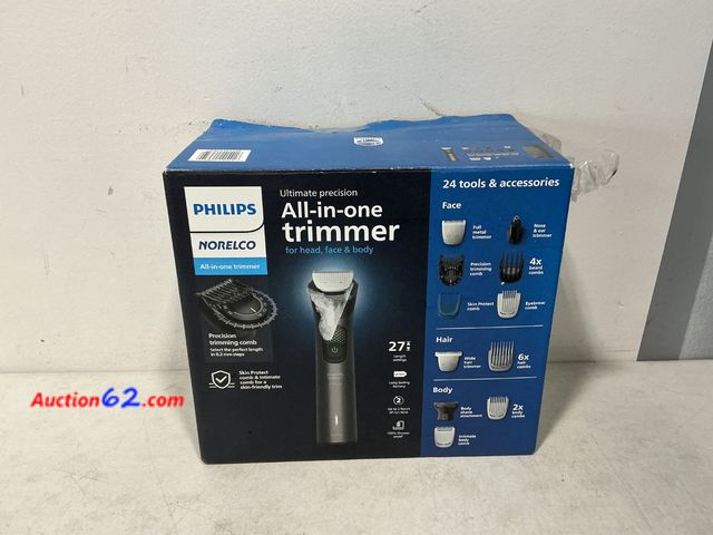 Lot 44-836 - Philips Norelco All-in-One Trimmer for Head, Face &amp; Body See All Photo's E-Commerce Return, A basic inspection has been given to this it...