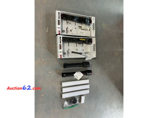 Lot 44-616j - Infinity X1 7000 LED Flashlight Lot
 Not Tested See All Photo's E-Commerce Return, A basic inspection has been given to this item. Sold AS-I...