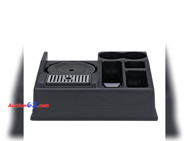 Lot 44-1989j - Service Ideas APLR15BL Airpot Stand and Condiment Station, Holds 1 Airpot-5 Condiments, Black Plastic Not Tested See All Photo's Appears New...