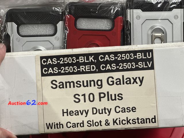 Lot 44-6169w - A display box of Samsung S10 plus phone cases. Going to say over 50 on the count. All are new. See All Photo's Not Tested Never opened, Fact...